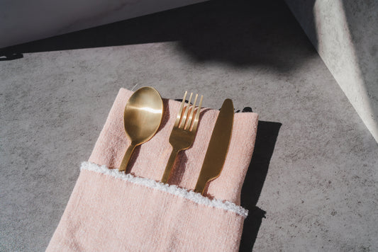 brushed gold 12-piece flatware set