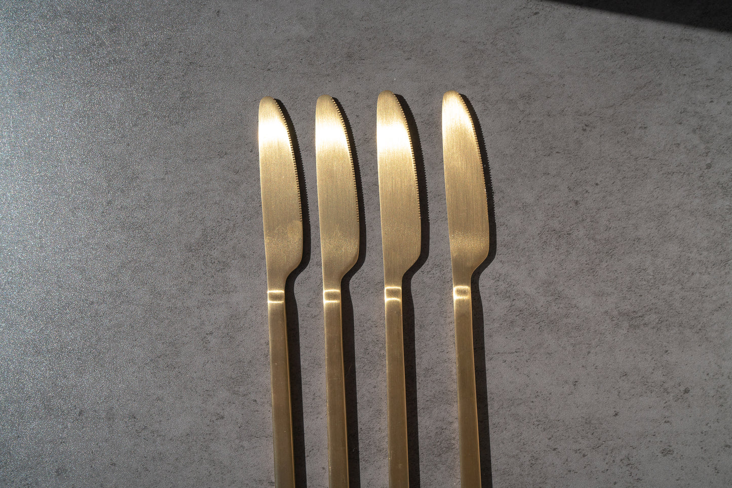 brushed gold 12-piece flatware set